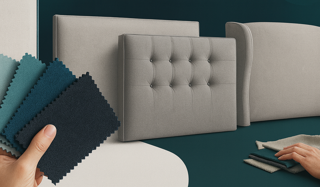 Tall velvet panel headboard